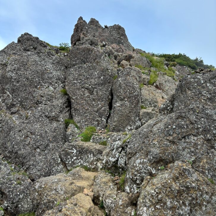 赤岳の岩場