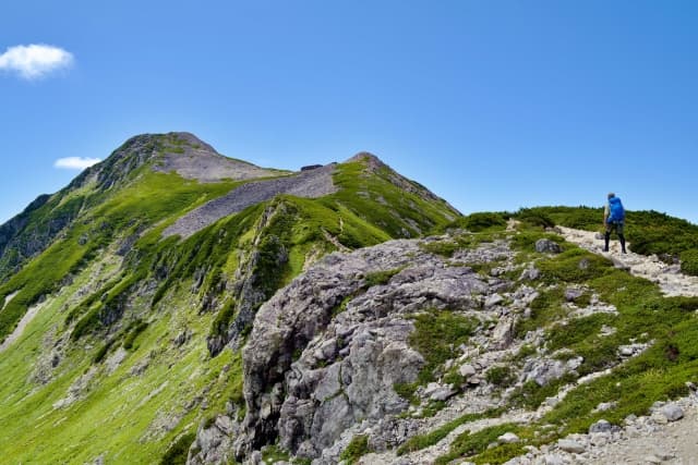 晴天の登山