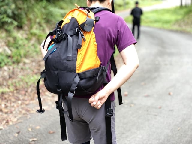 お疲れ気味の登山者