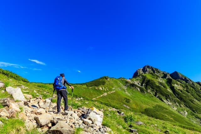 快晴の登山
